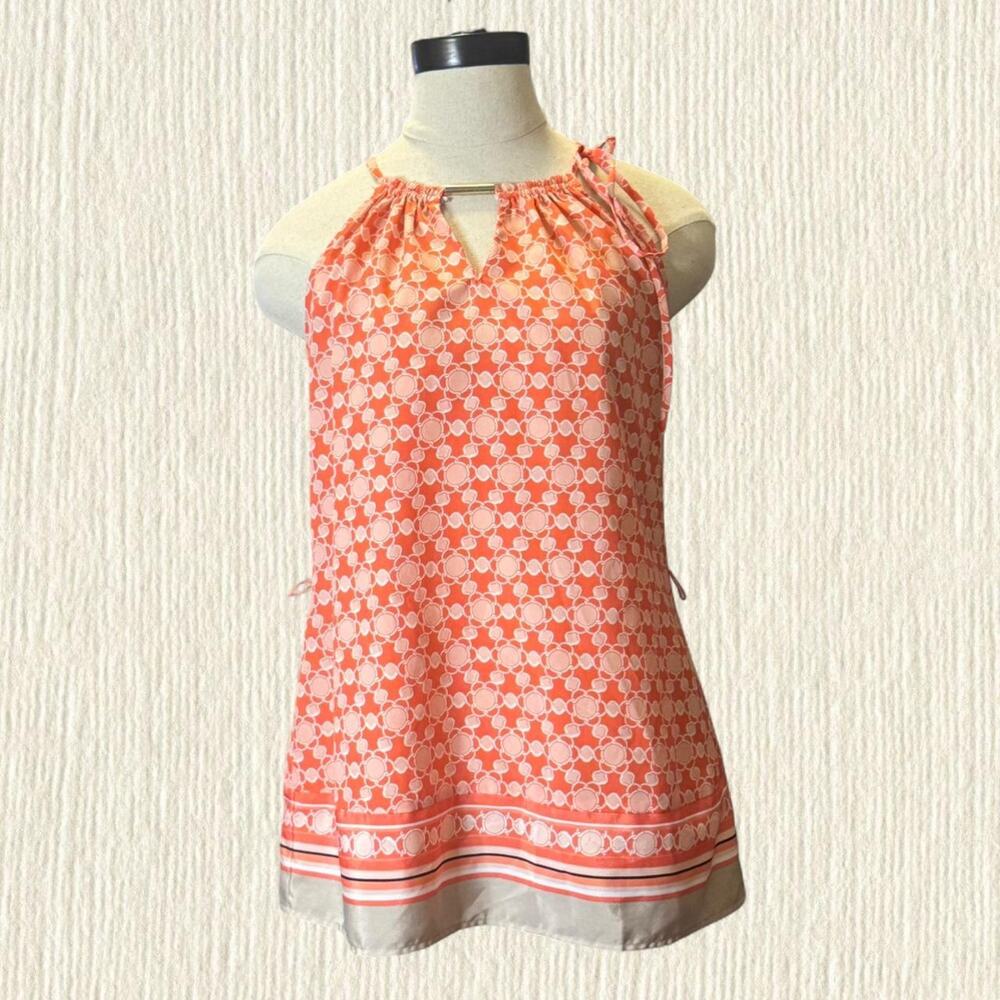 2000s orange halter neck top
